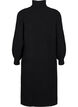 Longue robe en maille avec col roulé, Black, Packshot image number 1