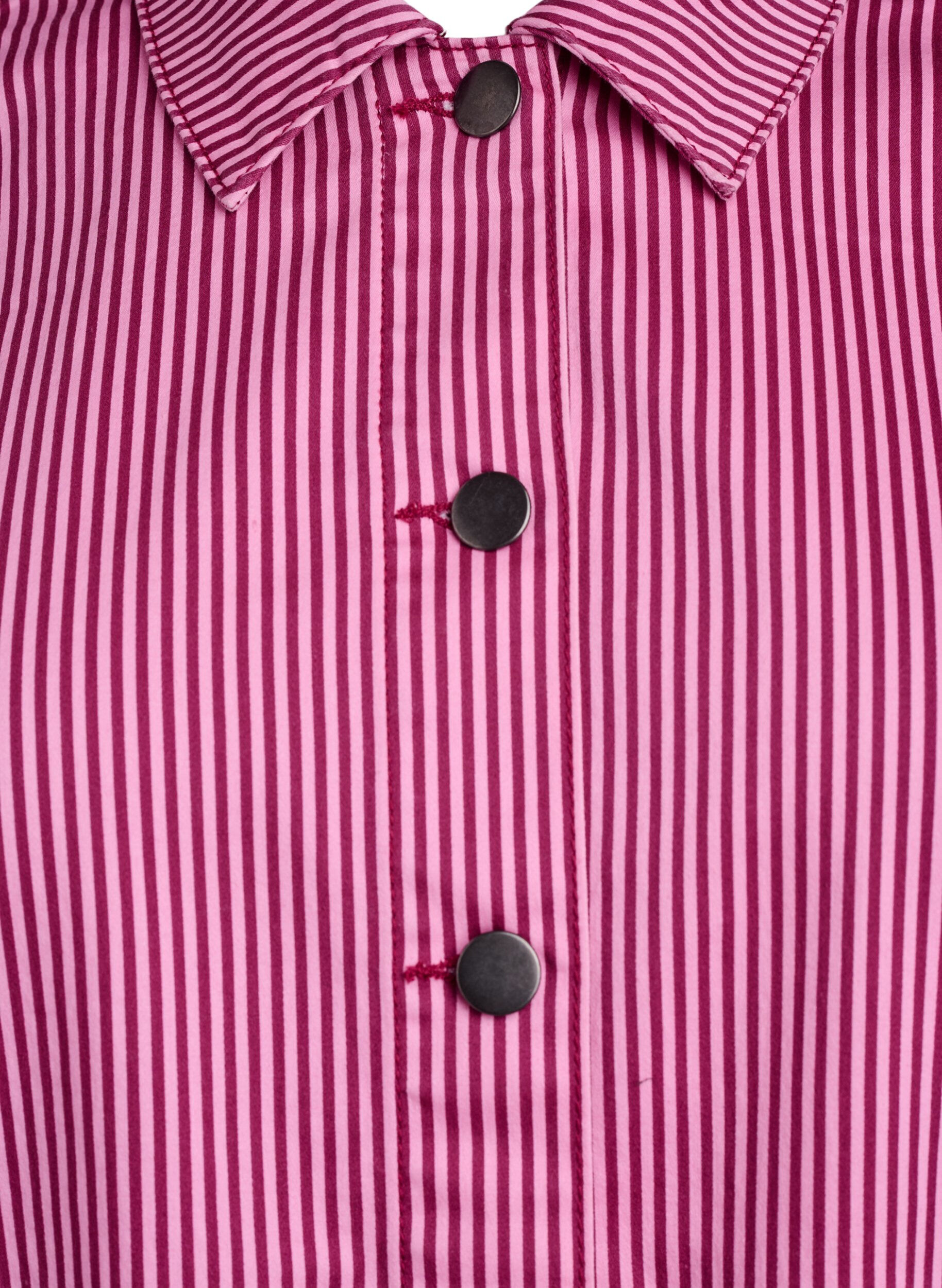 Zizzi Chemise ray&eacute;e avec poches, Rouge, Packshot image number 2