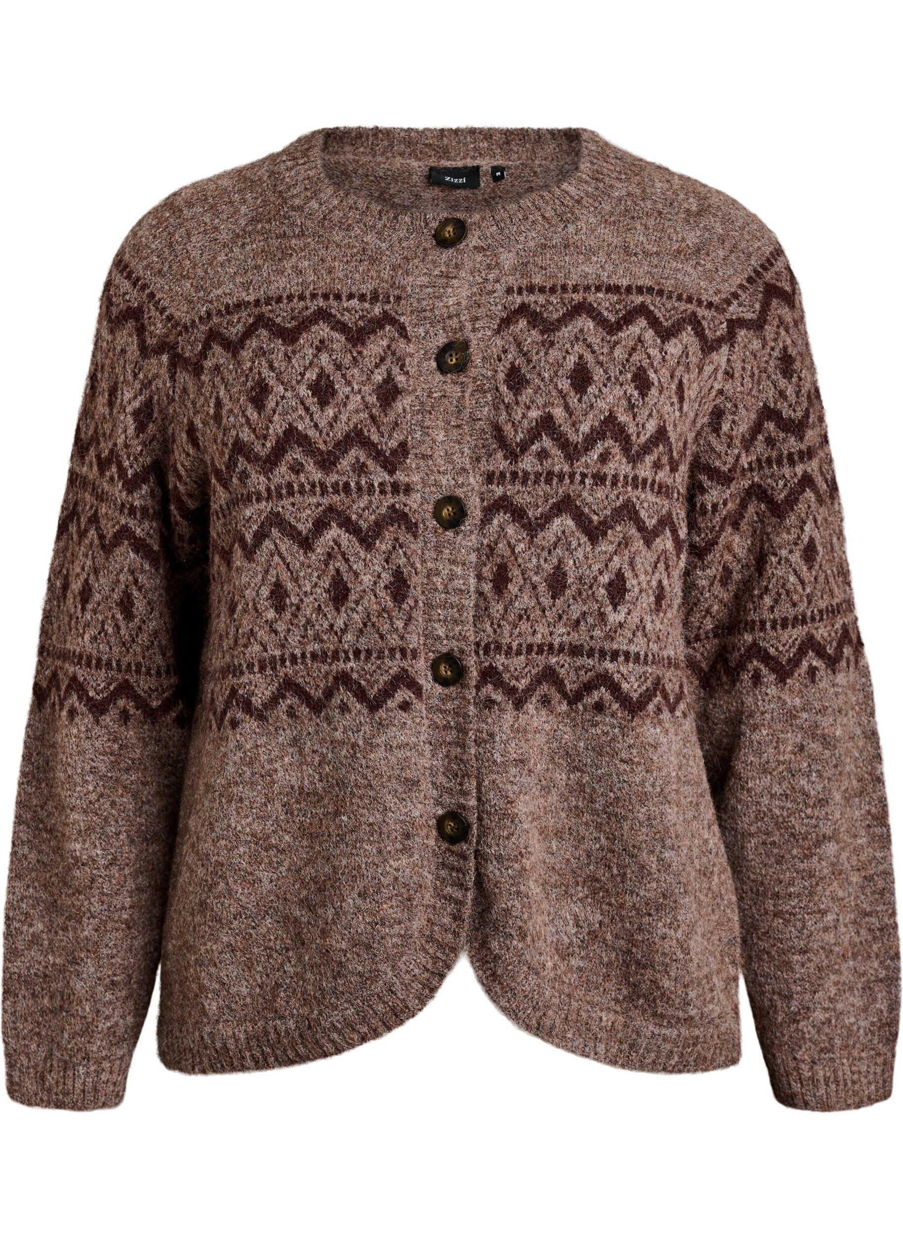 Cardigan &agrave; motif jacquard