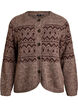 Cardigan &agrave; motif jacquard, Marron, Packshot image number 0
