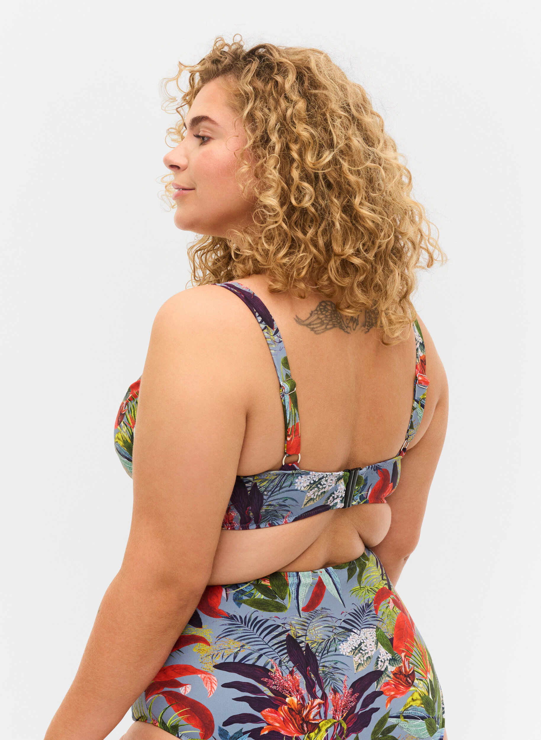 Zizzi Soutien-gorge de bikini imprim&eacute; avec armature, Citadel AOP, Model image number 1