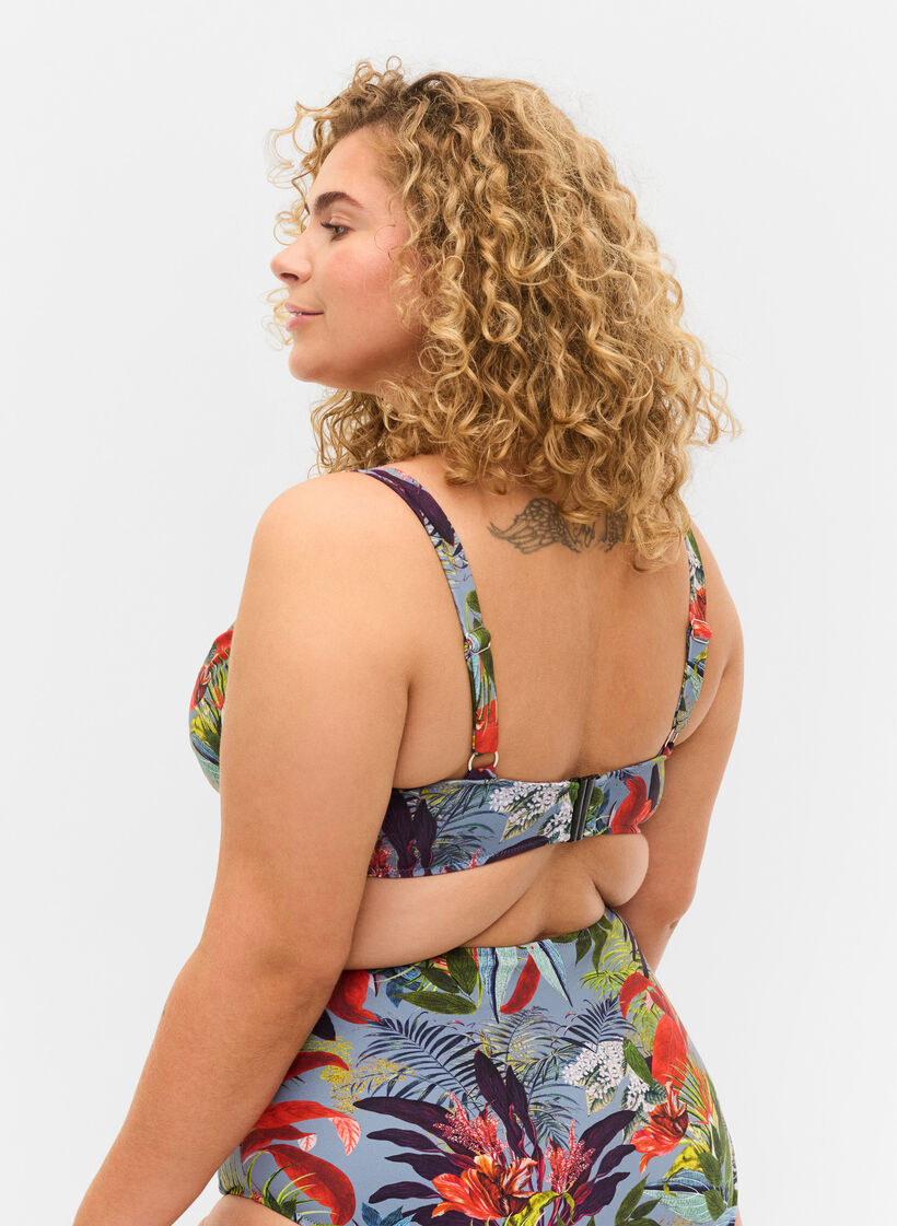 Soutien-gorge de bikini imprimé avec armature, Citadel AOP, Model image number 1