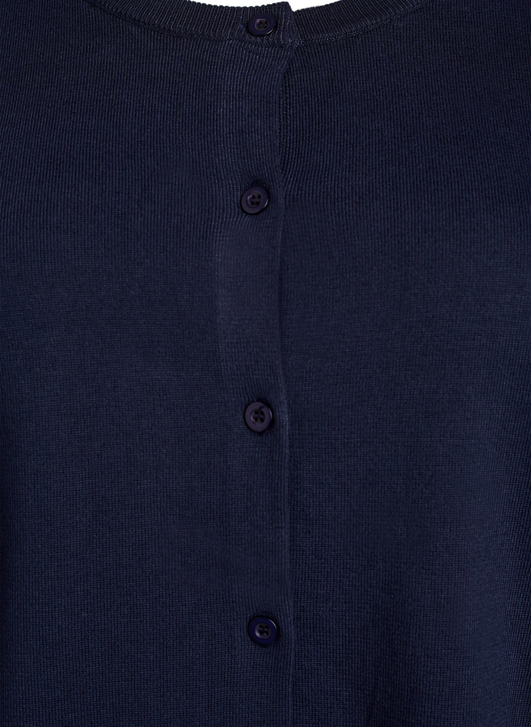 Zizzi FLASH - Cardigan en maille fine avec col rond, Bleu, Packshot image number 2