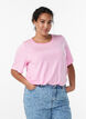 T-shirt en TENCEL&trade; Lyocell &agrave; rayures, Rose, Model image number 0