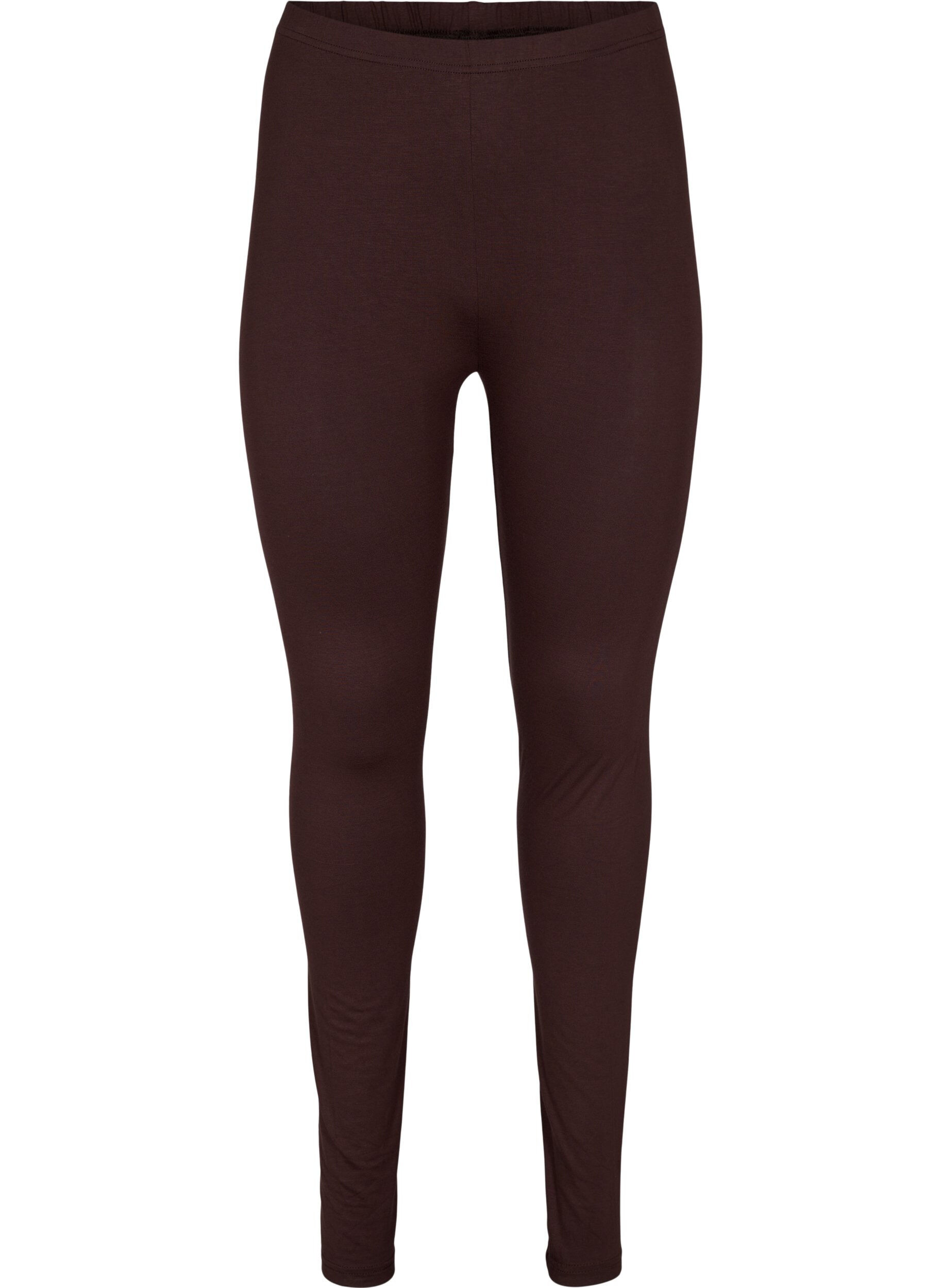 ZizziLeggings basiques en viscose, Marron, Packshot image number 0