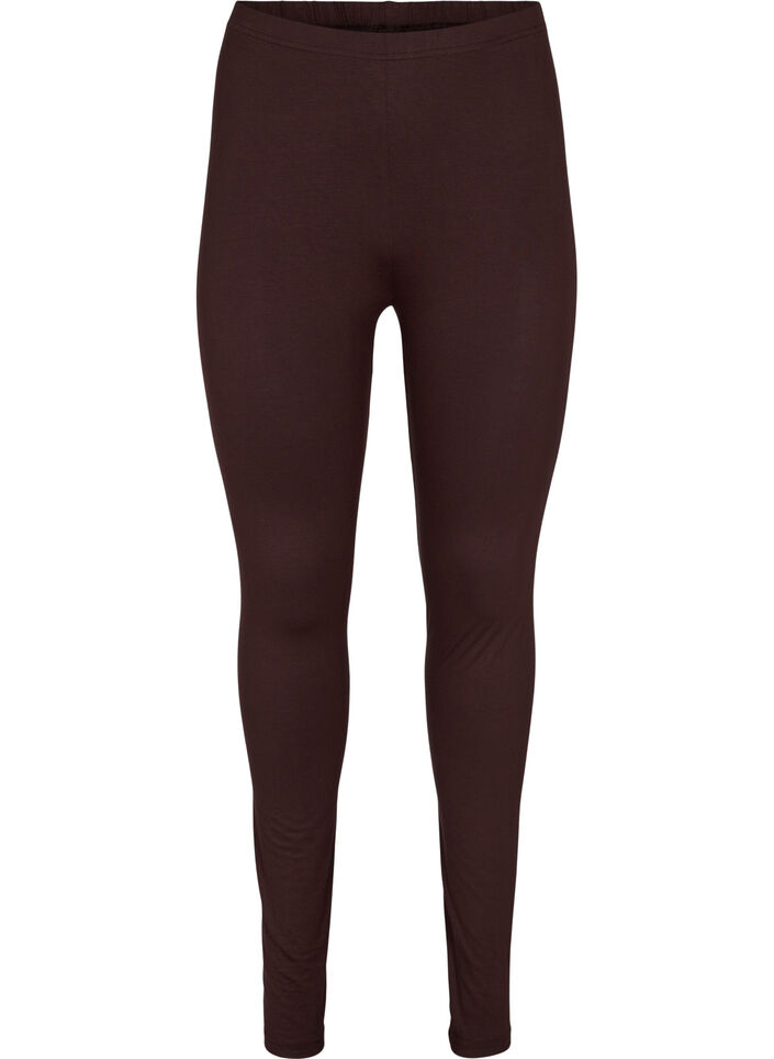 Leggings basiques en viscose, Marron, Packshot image number 0