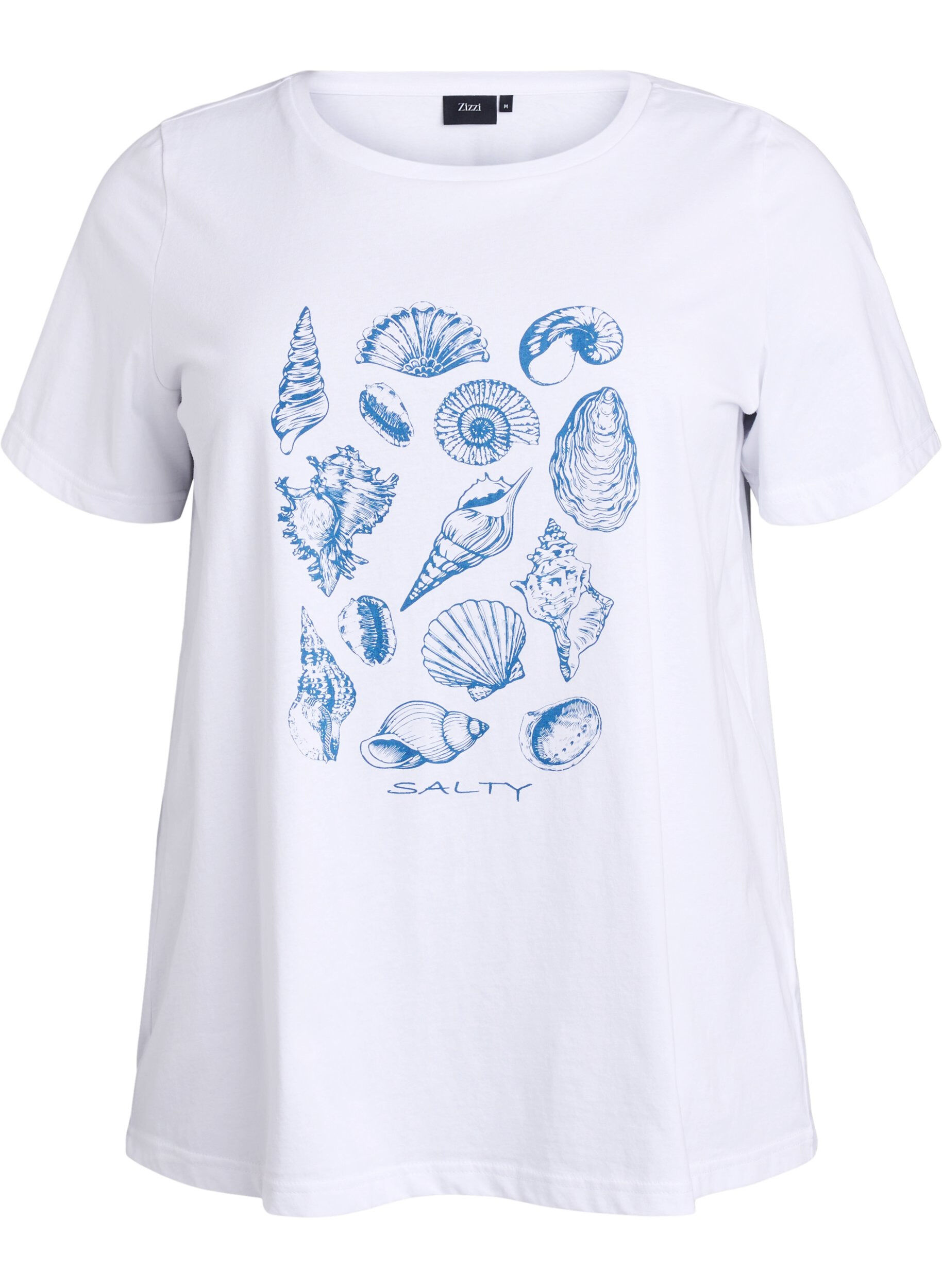 Zizzi T-shirt avec imprim&eacute;, Blanc, Packshot image number 0