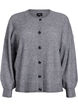 Cardigan en tricot côtelé avec boutons, Gris, Packshot image number 0