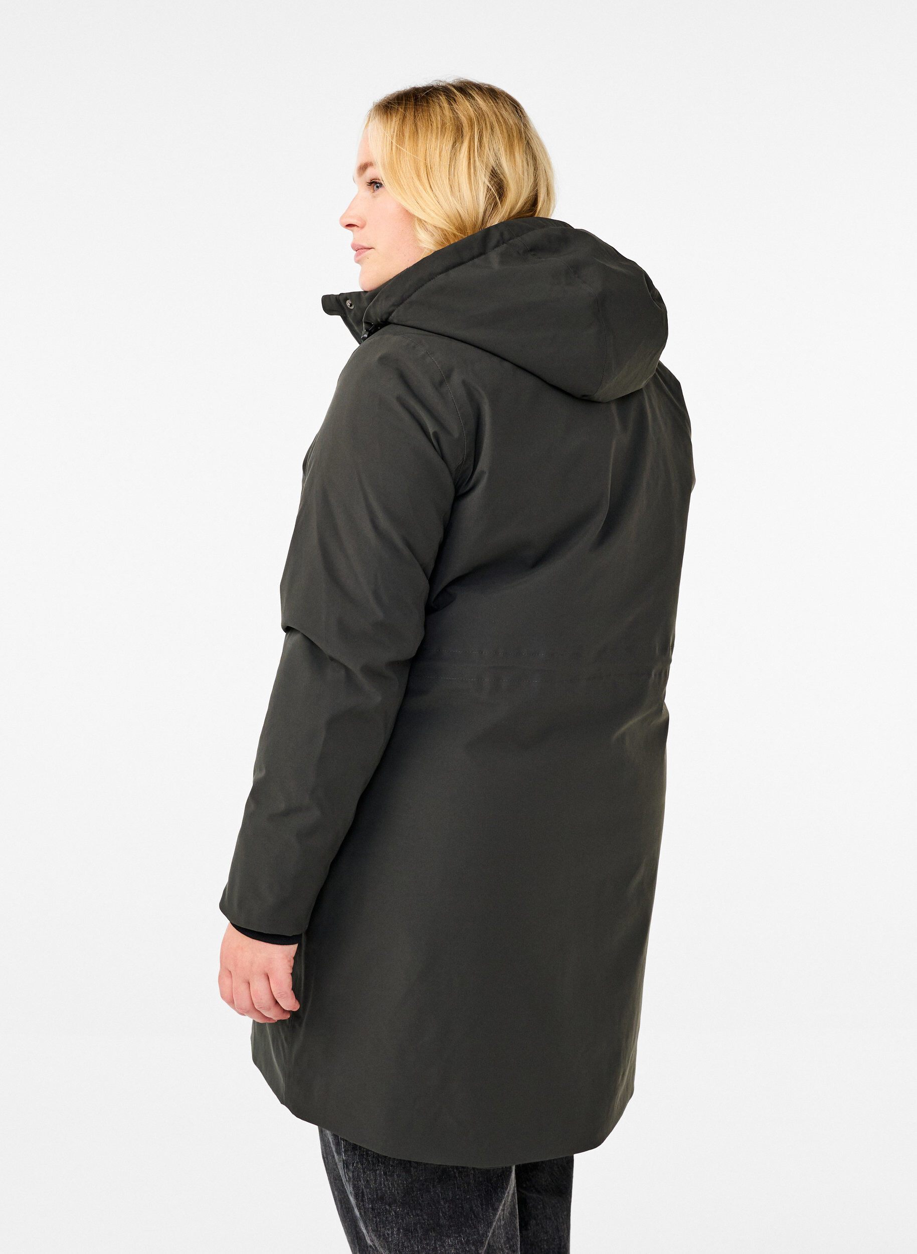 Zizzi Parka d'hiver fonctionnelle avec capuche, Raven, Model image number 1