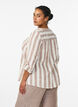 Chemisier en coton avec col en V, Beige, Model image number 2