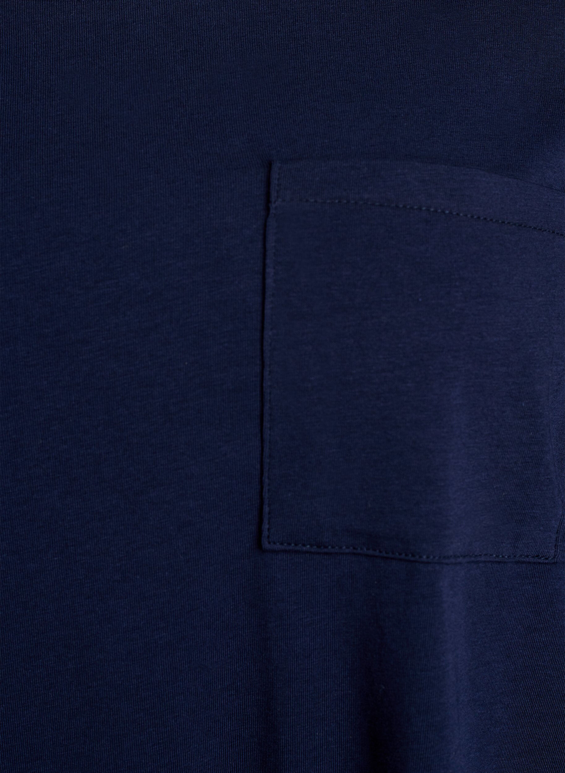 Zizzi Haut de pyjama &agrave; manches longues en jersey de coton doux, Bleu, Packshot image number 2