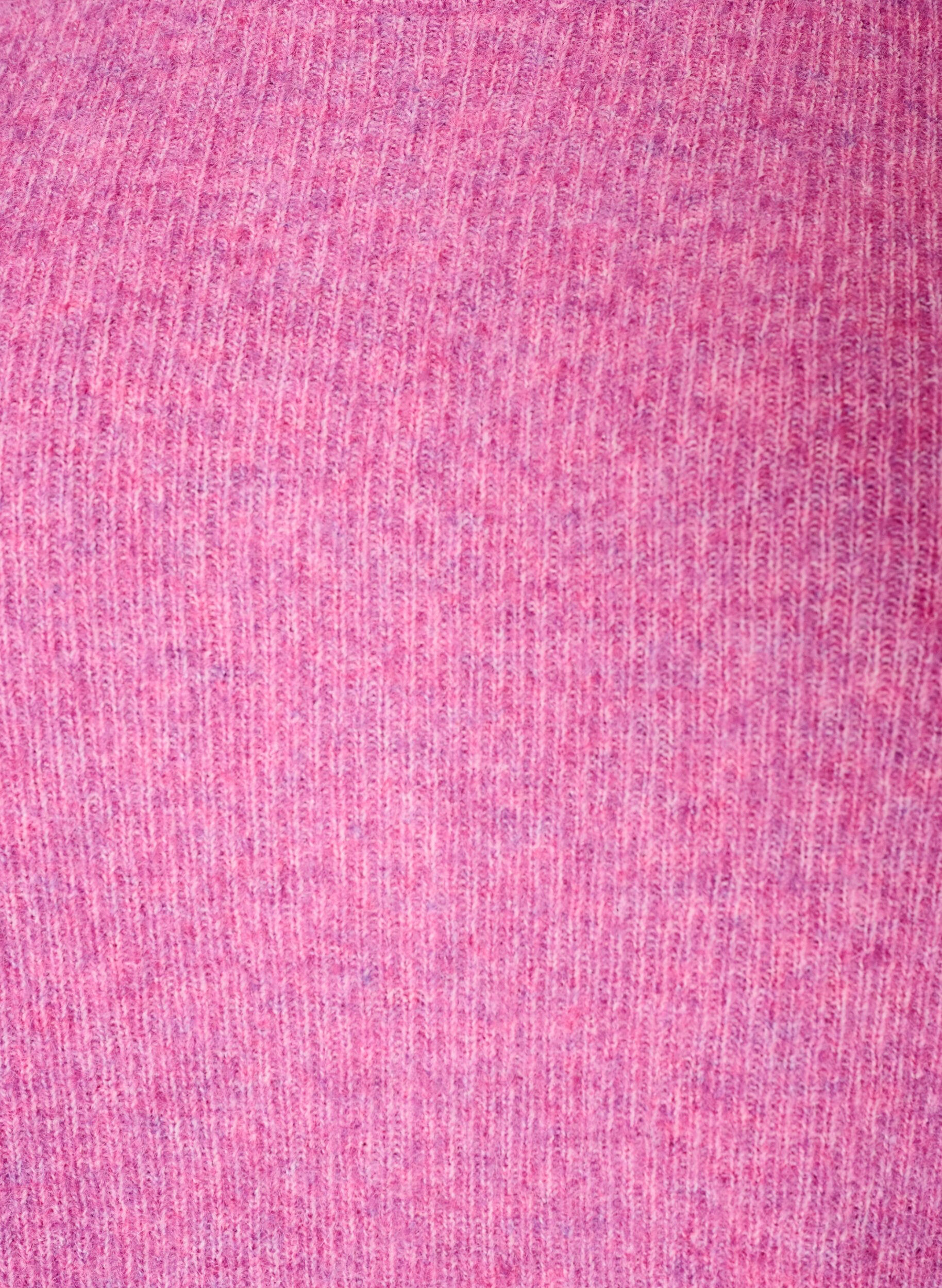 ZizziBlouse en maille chin&eacute;e avec col rond, Violet, Packshot image number 2