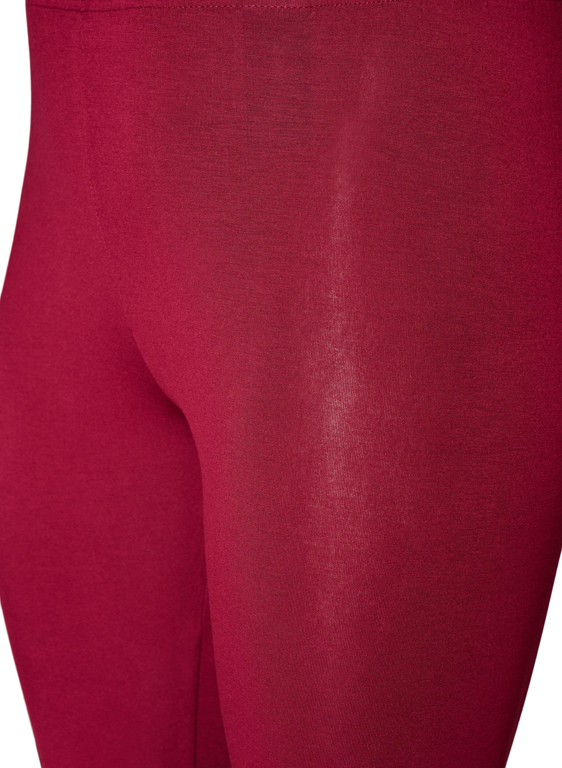 ZizziLeggings basiques en viscose, Rouge, Packshot image number 2
