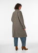 Manteau mi-long &agrave; carreaux, Marron, Model image number 2