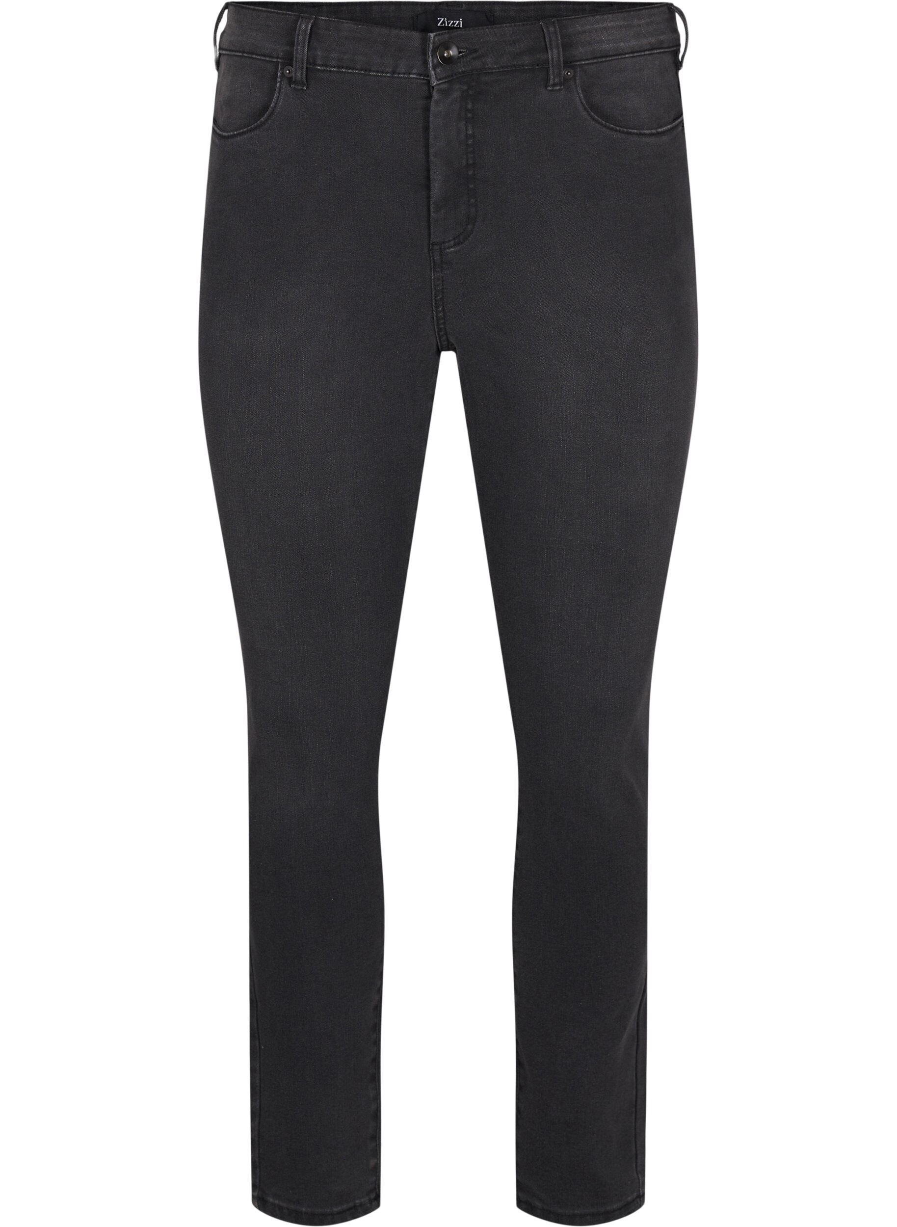 Zizzi Jean Amy taille haute et coupe super slim, Gris anthracite, Packshot image number 0