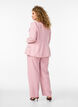 Pantalon de tailleur taille haute et coupe droite, Rose, Model image number 1