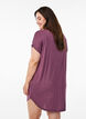 Chemise de nuit &agrave; manches courtes avec imprim&eacute; de texte, Bordeaux fonc&eacute;, Model image number 2