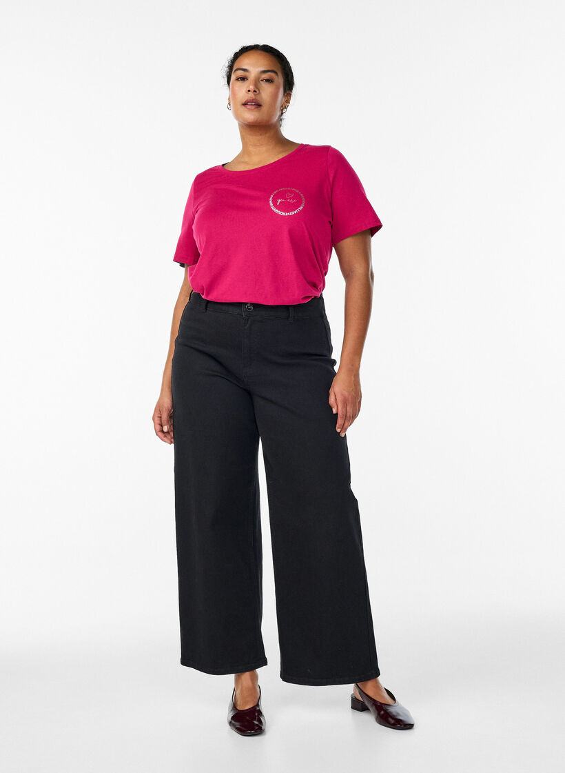 T-shirt imprim&eacute;, Bordeaux, Model image number 1