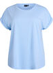 T-shirt &agrave; manches courtes en m&eacute;lange de coton, Bleu, Packshot image number 0