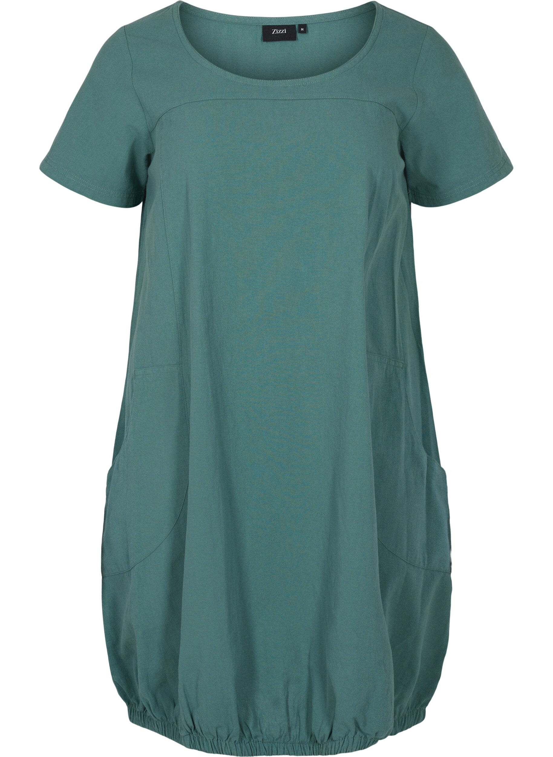 ZizziRobe en coton &agrave; manches courtes, Vert fonc&eacute;, Packshot image number 0