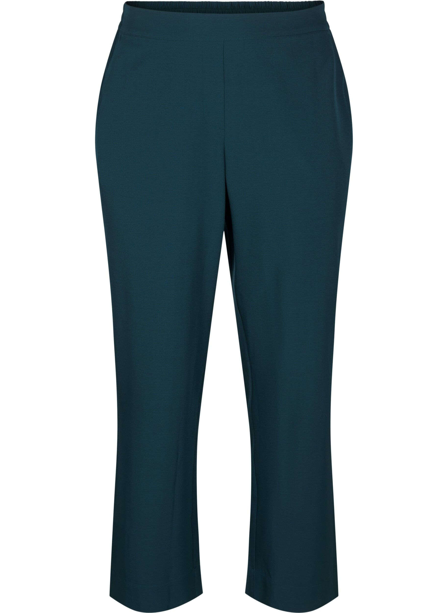 Zizzi FLASH - Pantalon large dot&eacute; de poches, Sea Moss Melange, Packshot image number 0