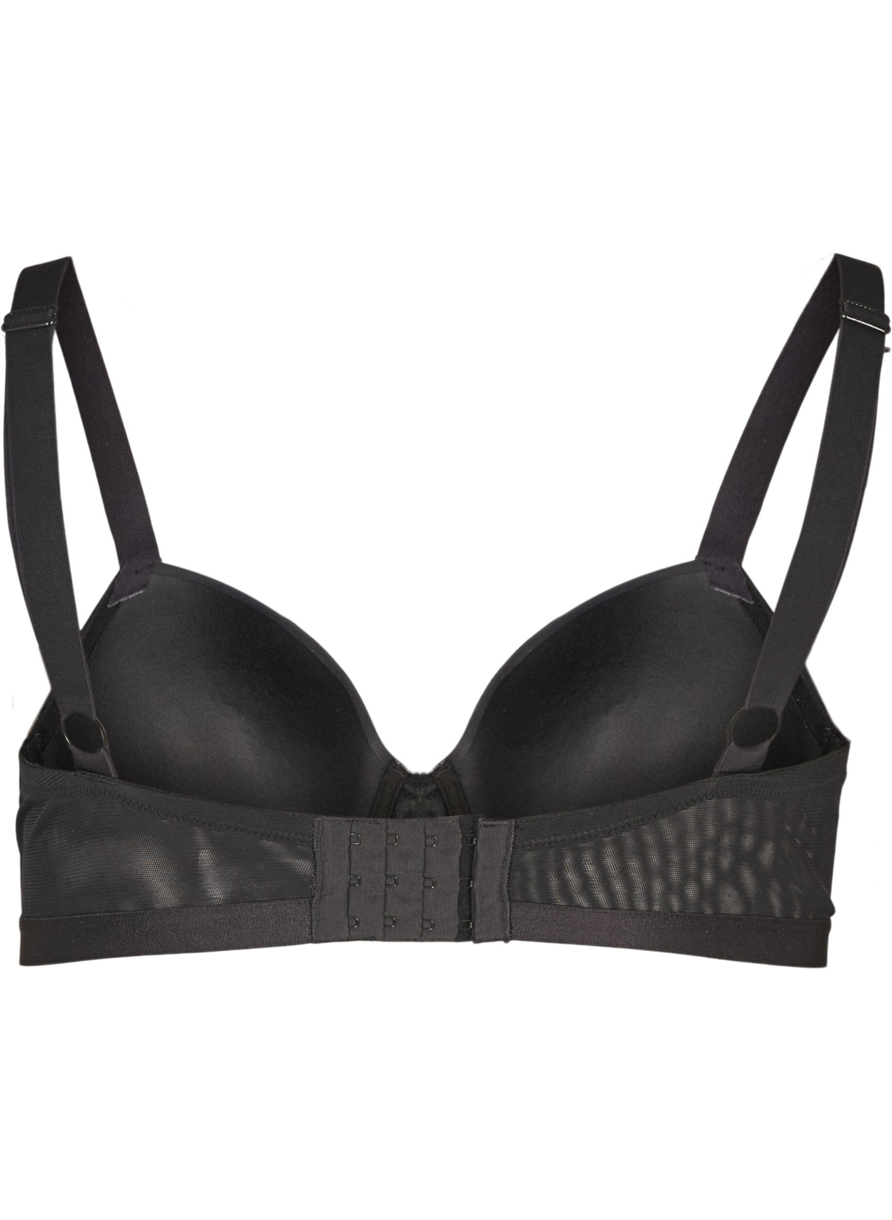 Zizzi Soutien-gorge moul&eacute; avec maille, Noir, Packshot image number 1