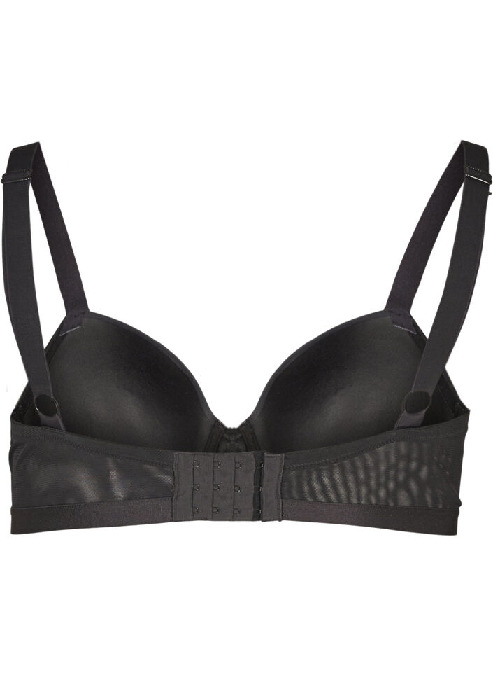 Soutien-gorge moulé avec maille, Noir, Packshot image number 1