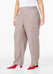 Pantalon ample en lin et viscose, Marron, Model image number 2