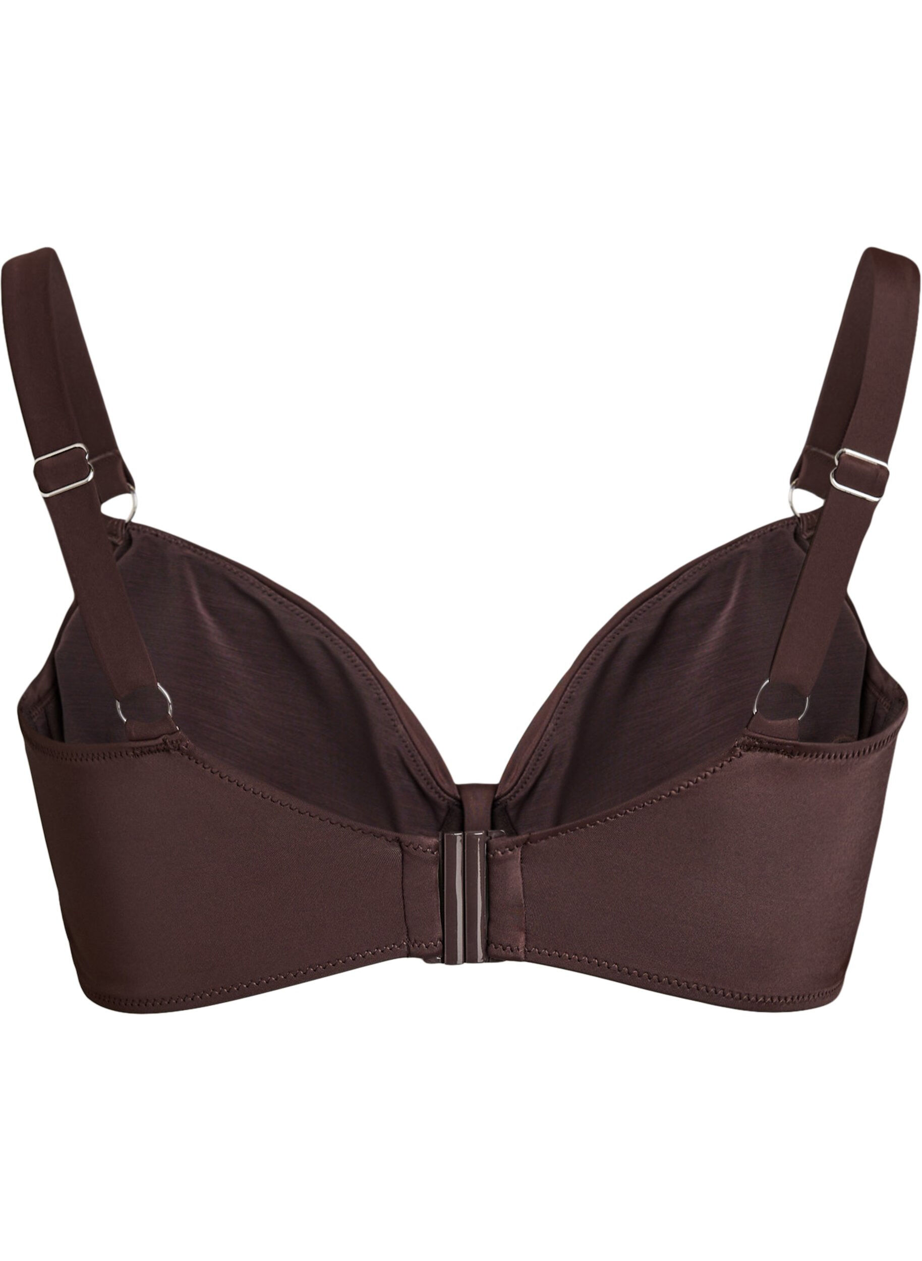 ZizziSoutien-gorge de bikini &agrave; armatures avec drap&eacute;, Marron, Packshot image number 1