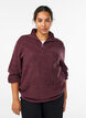 Pull en tricot avec col haut et fermeture &eacute;clair, Bordeaux, Model image number 0