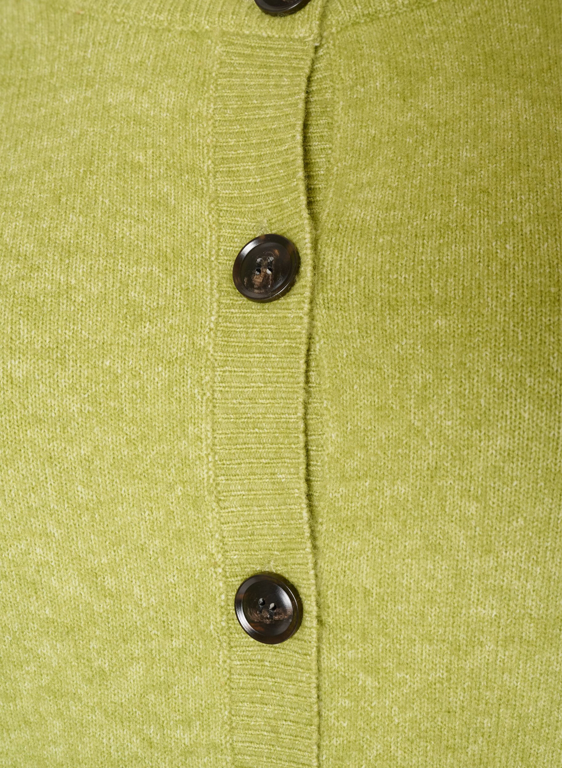 ZizziCardigan avec boutons et devant arrondi, Vert clair, Packshot image number 2