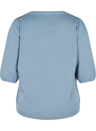 Blouse rayée manches 3/4, Blue Shadow Mel, Packshot image number 1