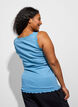 Haut &agrave; dentelle, Bleu, Model image number 2