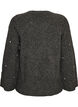 Blouse en maille avec strass et motif &agrave; losanges, Gris anthracite, Packshot image number 1
