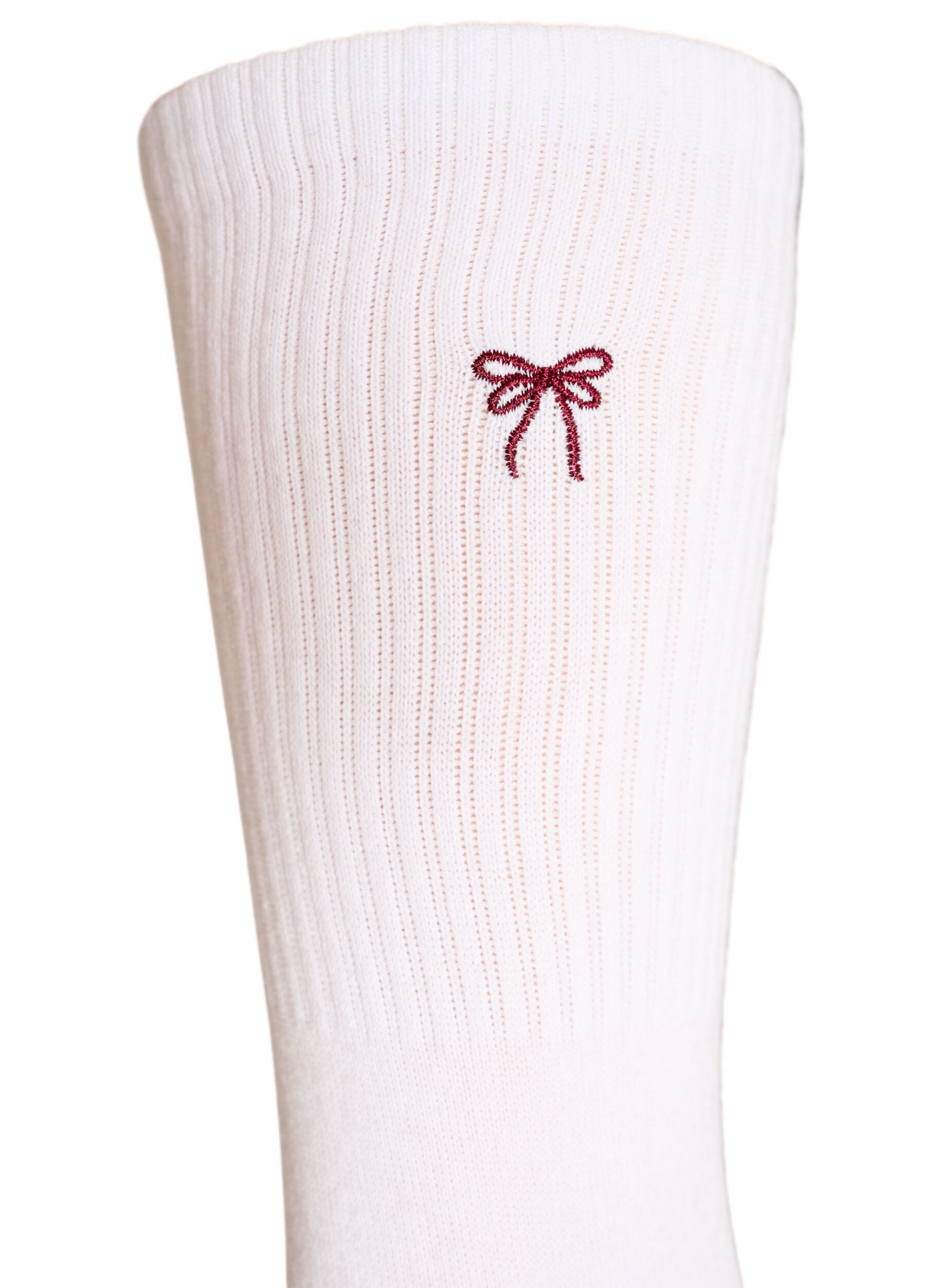 ZizziChaussettes en coton avec motif, Blanc, Packshot image number 2