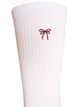 Chaussettes en coton avec motif, Blanc, Packshot image number 2
