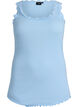 Top avec finitions en dentelle, Bleu Clair, Packshot image number 0