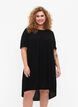 Robes en viscose avec bande de dentelle, Black, Model image number 0