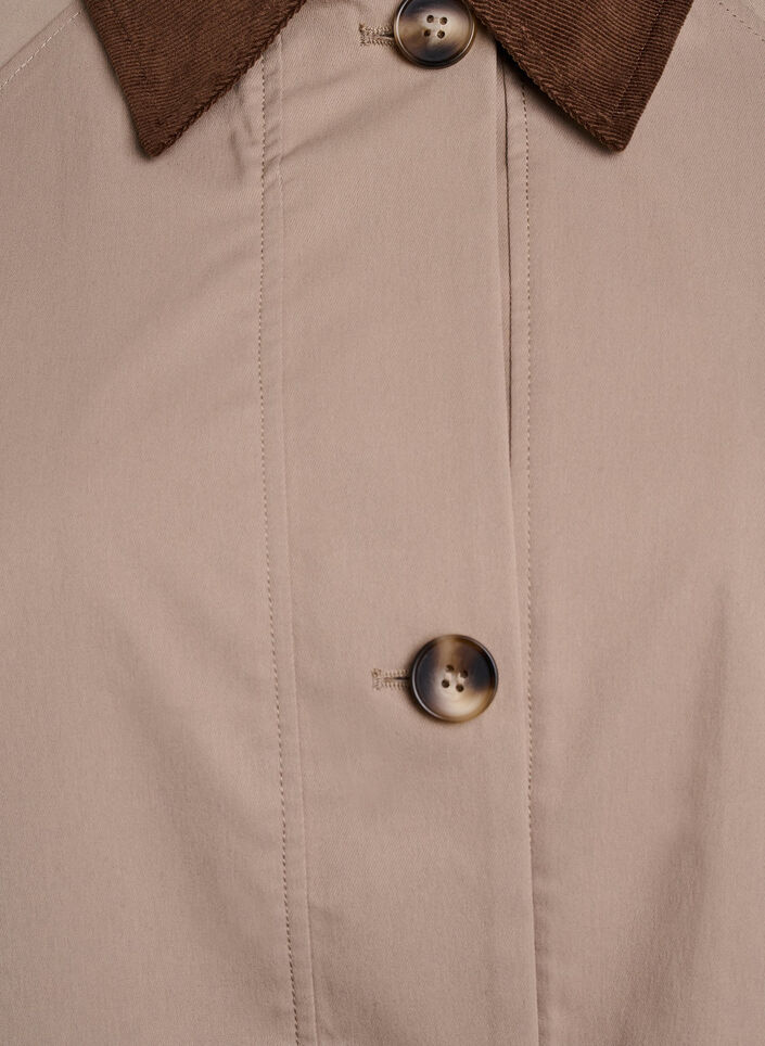 Blouson de printemps à détails contrastants et en velours côtelé, Desert Taupe, Packshot image number 2