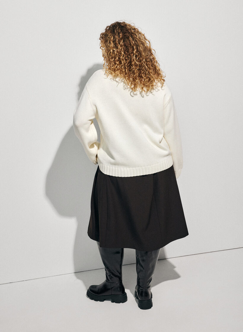 Pull &agrave; torsades, Vanille, Model image number 2