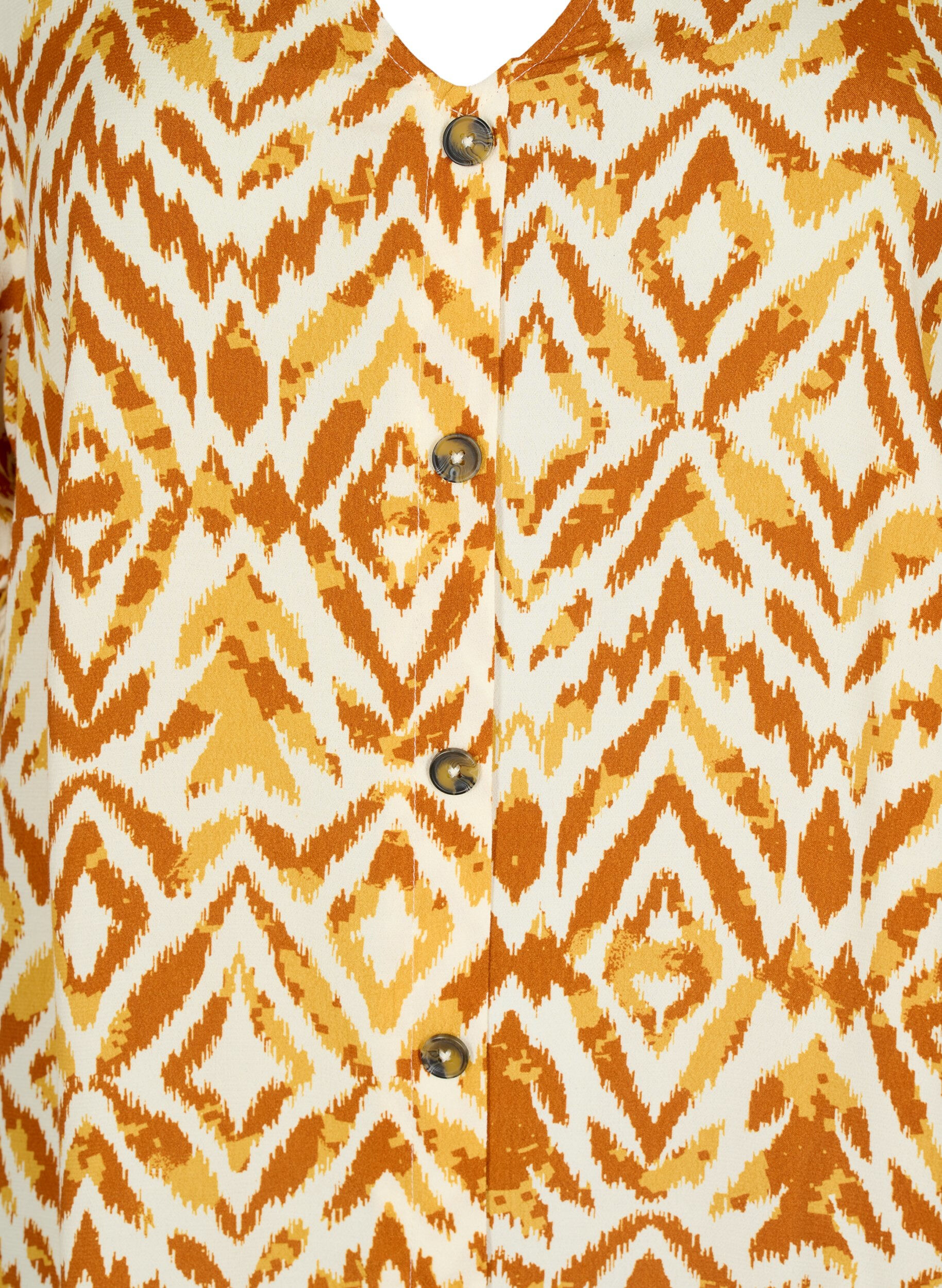 ZizziBlouse en viscose avec boutons, Amber Green Tribe, Packshot image number 2