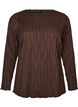 Blouse en jersey ondul&eacute;, Marron, Packshot image number 0