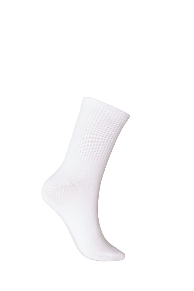 Chaussettes en coton avec motif, Blanc, Packshot image number 1