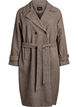 Manteau à carreaux avec ceinture, Marron, Packshot image number 0