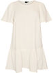Robe &agrave; manches courtes en coton &agrave; une coupe &eacute;vas&eacute;e, Vanille, Packshot image number 0