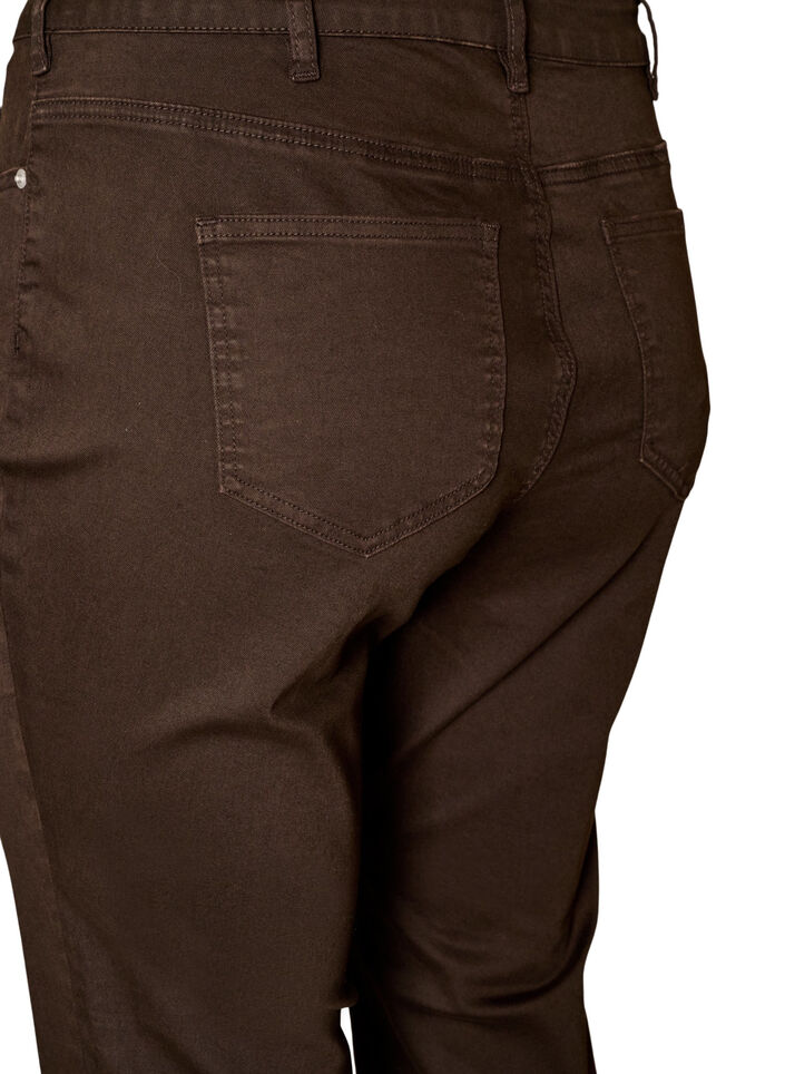 Jean bootcut Ellen en denim color&eacute;, Marron, Packshot image number 3