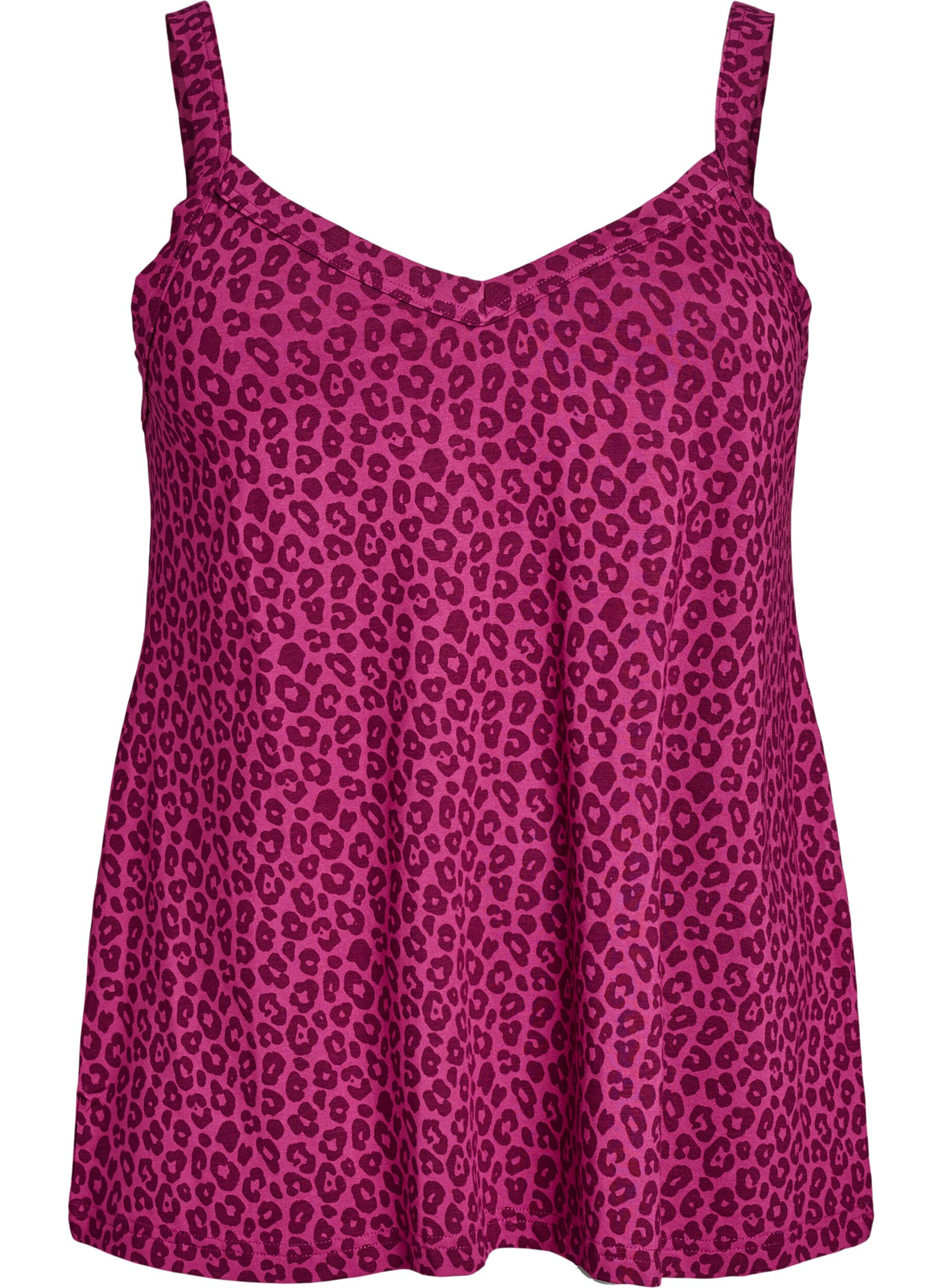 Haut de nuit &agrave; bretelles et col en V