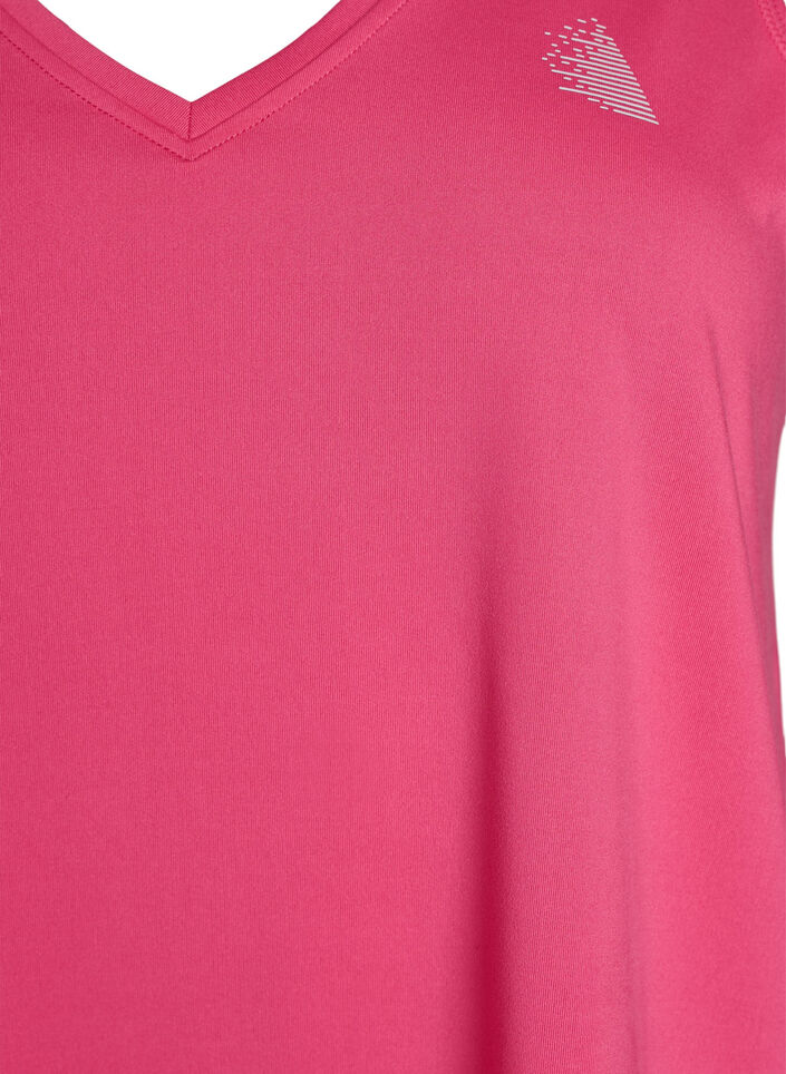Sports top with V-neck, Rose, Packshot image number 2
