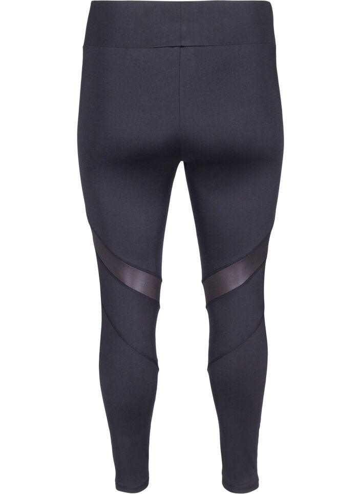 Legging de sport court avec r&eacute;sille, Black, Packshot image number 1