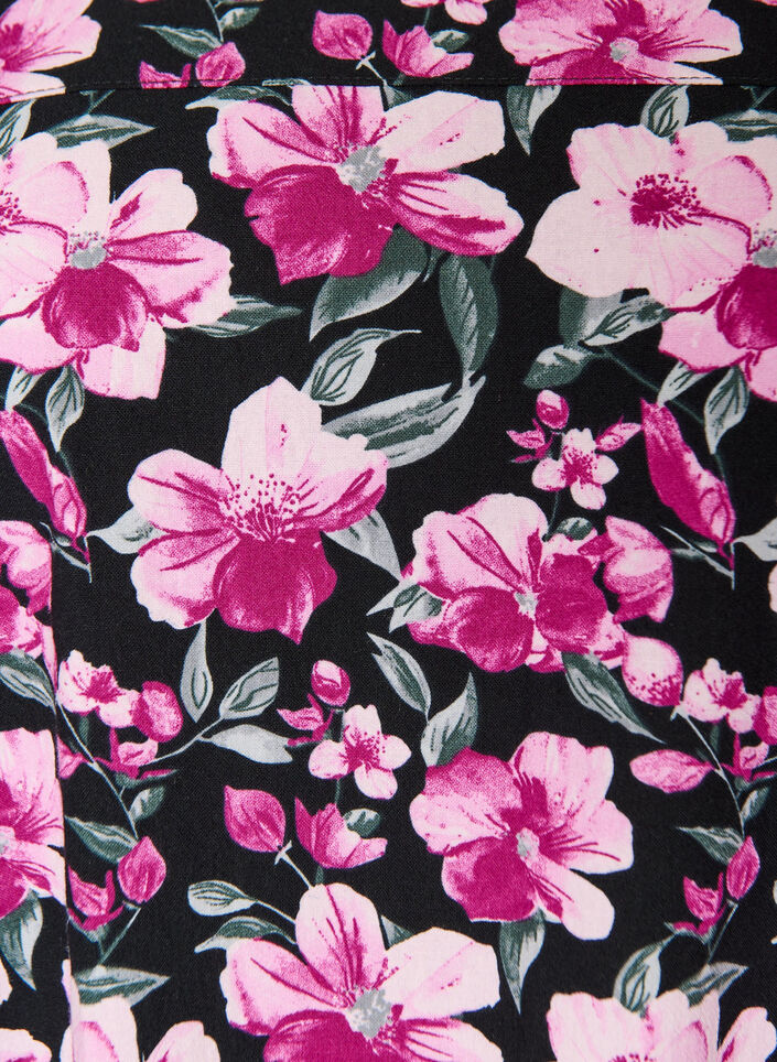 Robe en coton &agrave; manches courtes avec imprim&eacute;, Noir, Packshot image number 2